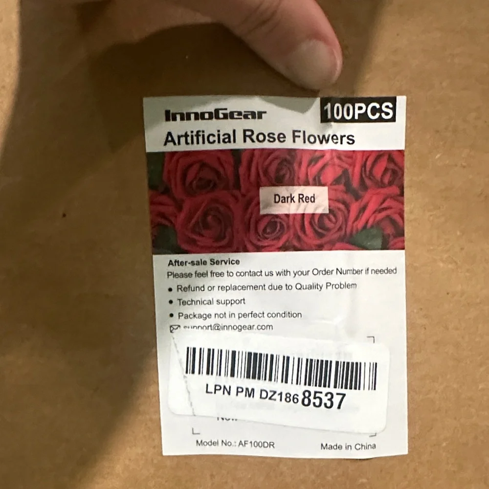 InnoGear Artificial Rose Flowers - Dark Red